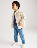 Pure Cotton Striped Overshirt (2-8 Yrs)