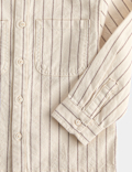 Pure Cotton Striped Overshirt (2-8 Yrs)