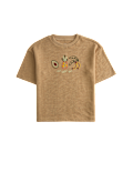 Pure Cotton Textured Embroidered T-Shirt (2-8 Yrs)