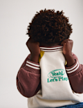 Cotton Rich Slogan Raglan Sweatshirt (2-8 Yrs)