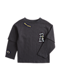 Pure Cotton Mock Sleeve T-Shirt (2-8 Yrs)