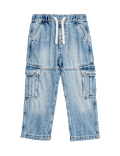 Pure Cotton Cargo Jeans (2-8 Yrs)