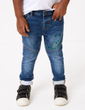 Embroidered Dinosaur Jeans (2-7 Years)