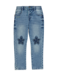 Regular Cotton Rich Star Embroidered Jeans