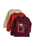 3 Pack Pure Cotton Spider-Man&trade; Tops (2-8 Yrs)