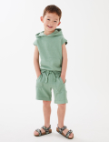 Pure Cotton Textured Shorts (2-7 Yrs)