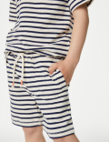 Pure Cotton Striped Shorts (2-8 Yrs)