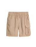 Linen Rich Elasticated Waist Shorts (2-8 Yrs)