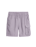 Linen Rich Elasticated Waist Shorts (2-8 Yrs)