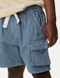 Pure Cotton Cargo Shorts (2-8 Yrs)