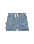Pure Cotton Cargo Shorts (2-8 Yrs)