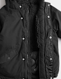 Cotton Rich Borg Lined Parka Coat (2-8 Yrs)