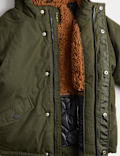 Cotton Rich Borg Lined Parka Coat (2-8 Yrs)