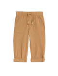 Pure Cotton Drawstring Trousers (2–8 Yrs)