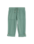 Pure Cotton Drawstring Trousers (2–8 Yrs)