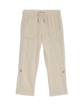 Pure Cotton Drawstring Trousers (2–8 Yrs)