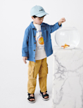 Pure Cotton Ripstop Cargo Trousers (2-8 Yrs)