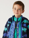 Borg Dinosaur Print Jacket
