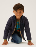 Borg Quilted Reversible Jacket (2-7 Yrs)