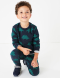 Cotton Dinosaur Sweatshirt (3 Mths - 7 Yrs)