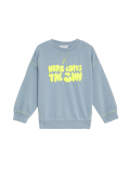 Cotton Rich Sun Slogan Sweatshirt (2-8 Yrs)