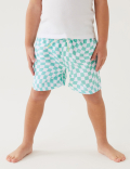 Checked Swim Shorts (2-8 Yrs)