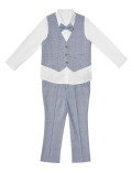 4 Piece Checked Suit Outfit