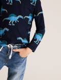 Cotton Dinosaur Print Top (2-7 Yrs)