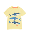 Pure Cotton Shark Print T-Shirt