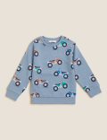 Cotton Rich Quad Bike Print Sweatshirt (2 - 7 Yrs)