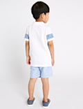 2 Piece Pure Cotton Polo Shirt with Shorts Outfit (3 Months - 7 Years)