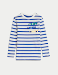 Pure Cotton Car Stripe Top (2-8 Yrs)