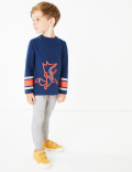 2 Piece Fox Print Top & Bottom Outfit (3 Months - 7 Years)