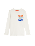 Pure Cotton Happy Slogan Top (2-8 Yrs)