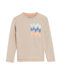 Pure Cotton Happy Slogan Top