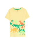 Pure Cotton Dinosaur Print T-Shirt