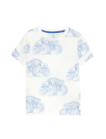 Pure Cotton Monster Truck Print T-Shirt (2-8 Yrs)