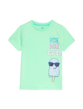 Pure Cotton Slogan T-Shirt (2-8 Yrs)