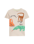 Pure Cotton Animal T-Shirt (2-8 Yrs)