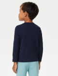 2pk Pure Cotton Dinosaur & Striped Tops (2-8 Yrs)