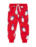 Cotton Penguin Print Joggers (2-7 Yrs)