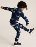 Organic Cotton Neon Dinosaur Joggers (2-7 Yrs)