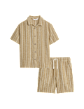 2pc Pure Cotton Shirt & Shorts Outfit (2-8 Yrs)