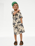 2pc Pure Cotton Palm T-shirt and Shorts Set (2-8 Yrs)