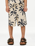 2pc Pure Cotton Palm T-shirt and Shorts Set (2-8 Yrs)