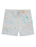 Cotton Rich Paint Splatter Print Shorts
