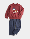 2 Piece Cotton Rich Skateboard Graphic Outfit (2-8 Yrs)