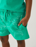 Cotton Rich Dinosaur Shorts