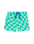 Cotton Rich Checkerboard Shorts