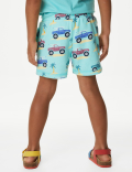Cotton Rich Beach Buggy Print Shorts